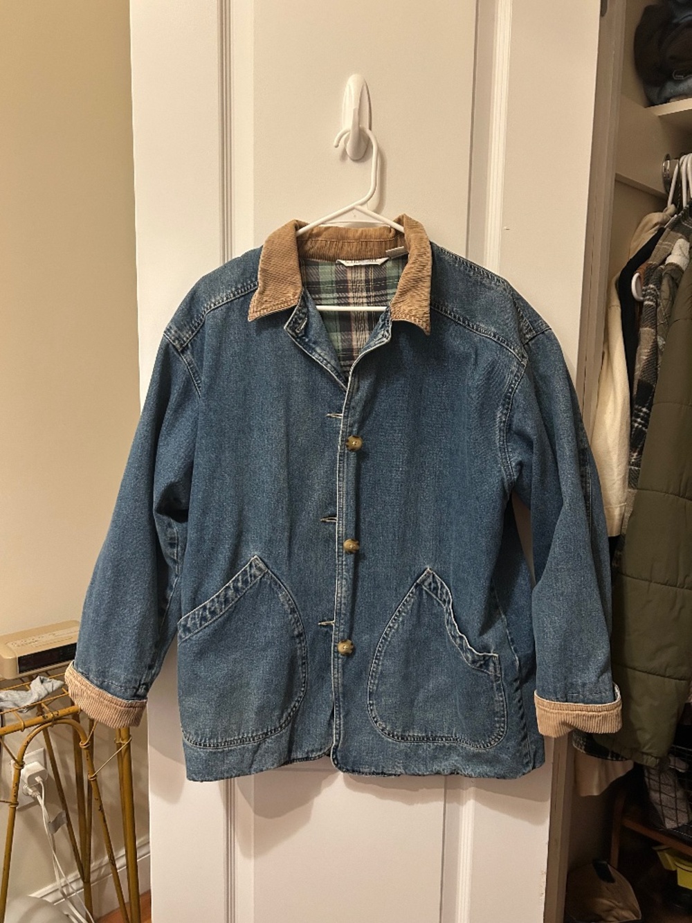 Vintage Cherokee Denim Jacket Flannel Lined